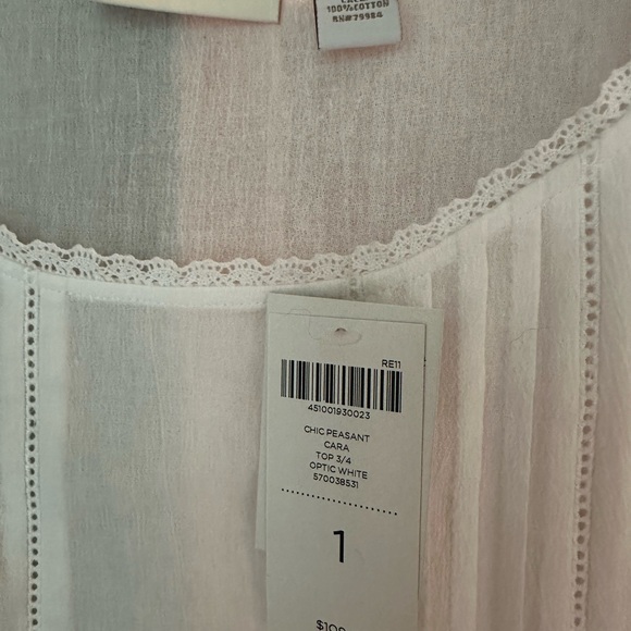 Chico’s white gauze and lace top. - Picture 4 of 4
